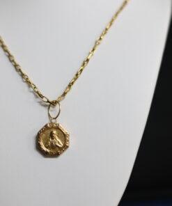 14k Gold Chain with Octagon Pendant
